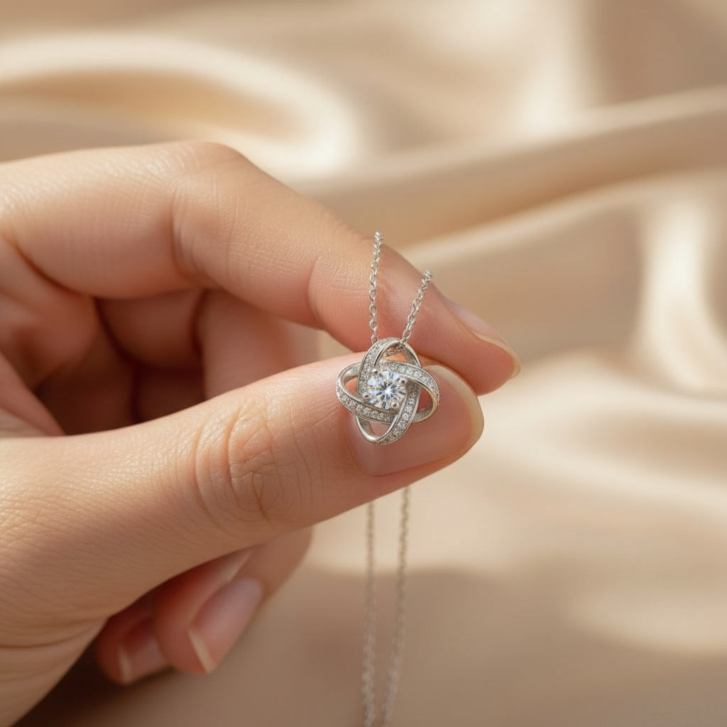 To My Daughter – Love Knot Necklace