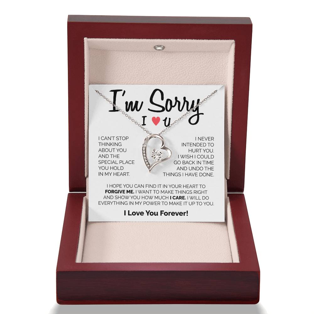 Gift for Her 'I Can't Stop Thinking About You ' Forever Love Necklace