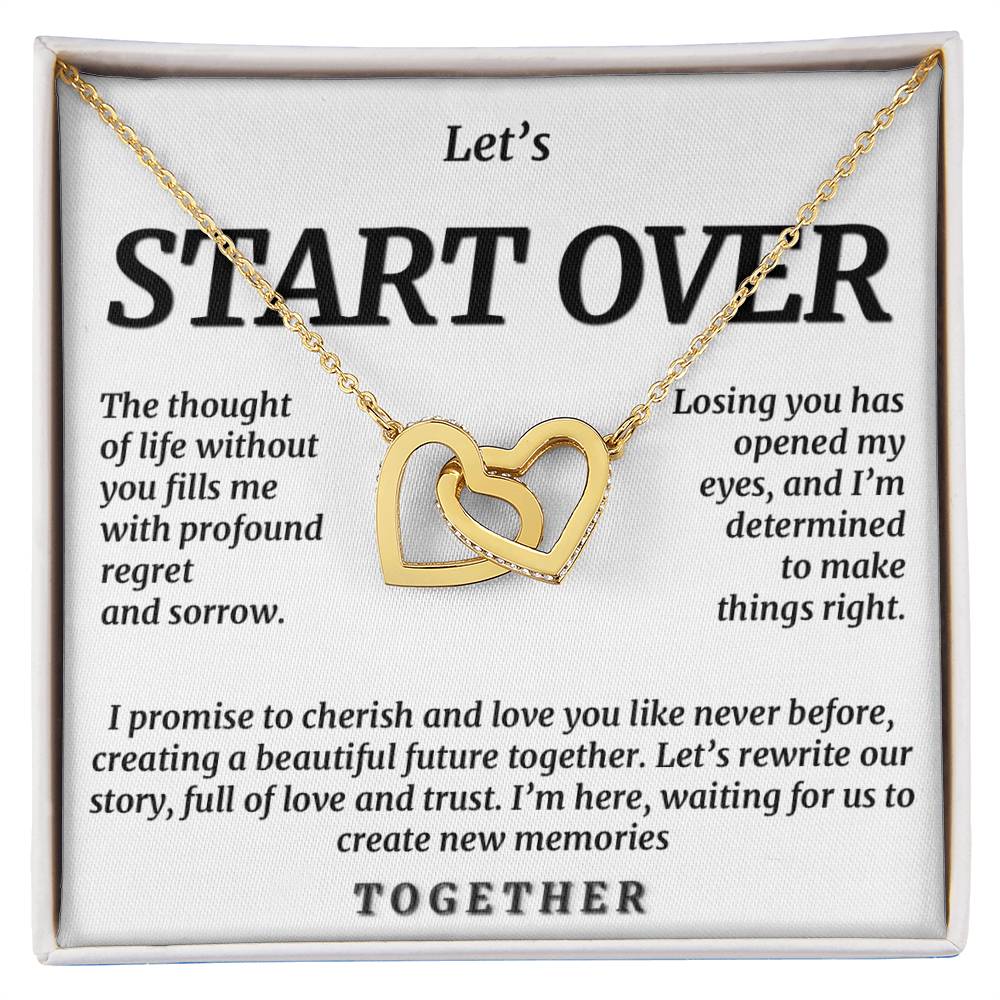Let's Start Over, Interlocking Hearts Necklace