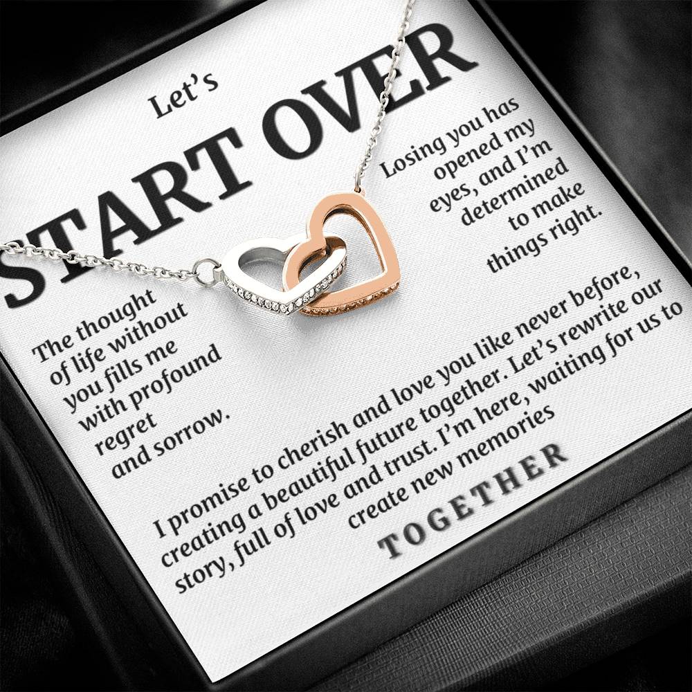 Let's Start Over, Interlocking Hearts Necklace