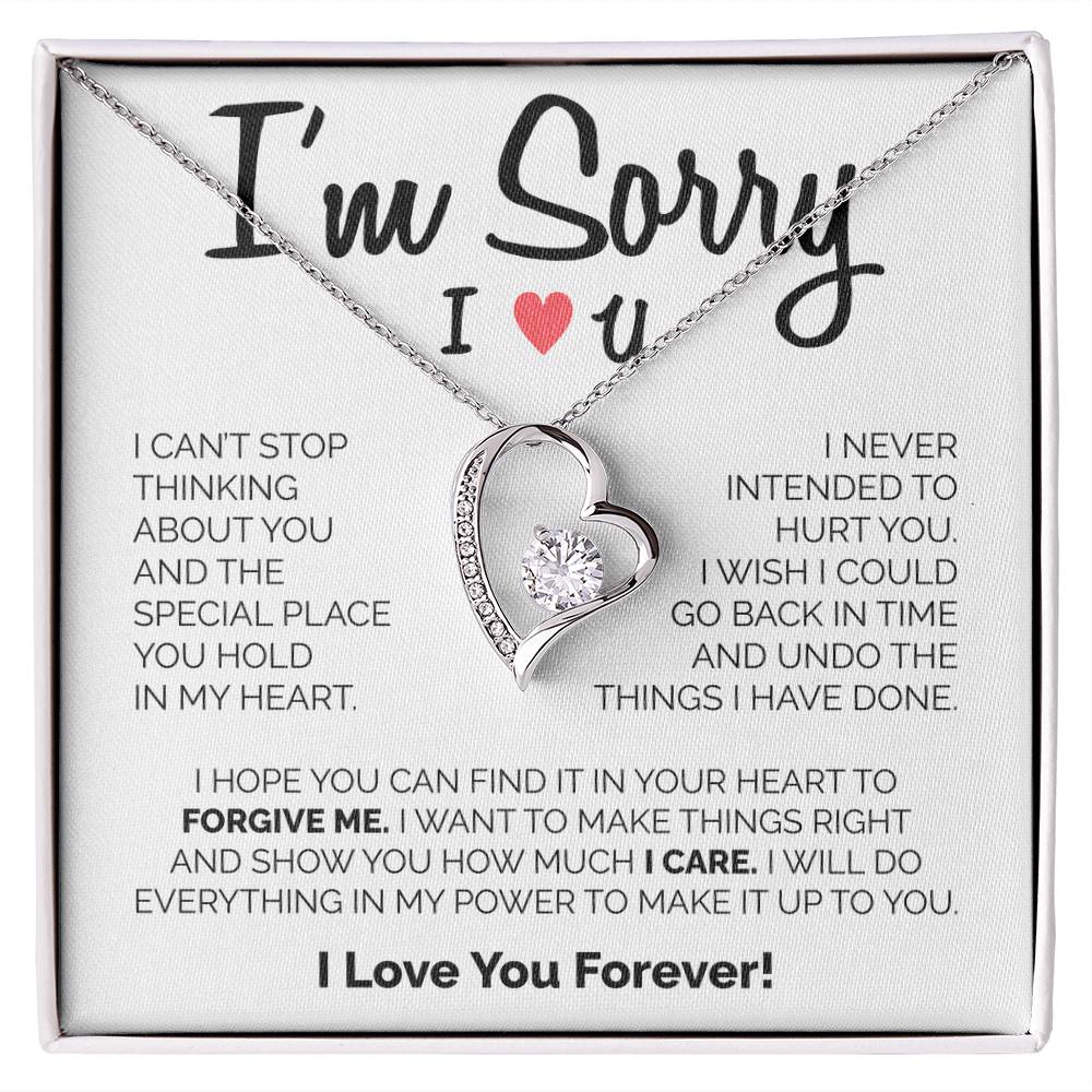 Gift for Her 'I Can't Stop Thinking About You ' Forever Love Necklace