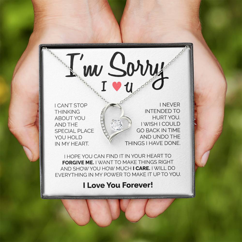 Gift for Her 'I Can't Stop Thinking About You ' Forever Love Necklace
