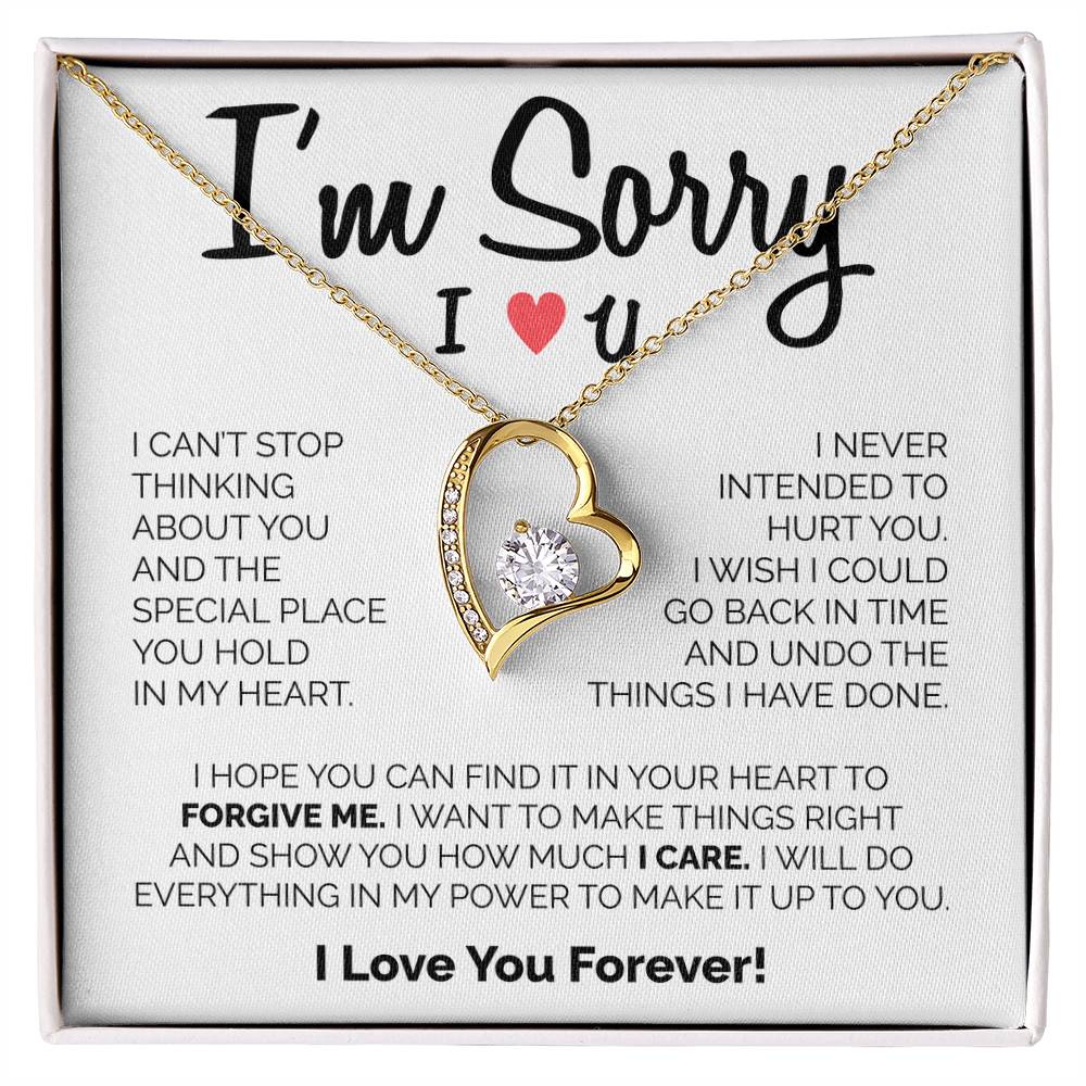 Gift for Her 'I Can't Stop Thinking About You ' Forever Love Necklace