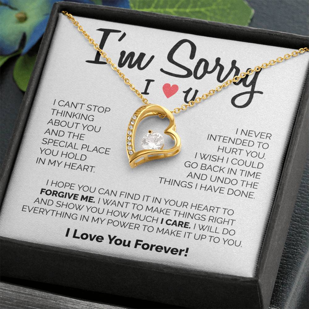 Gift for Her 'I Can't Stop Thinking About You ' Forever Love Necklace