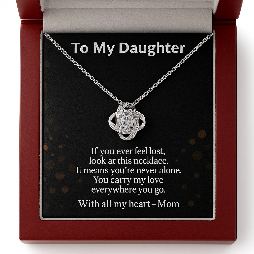 To My Daughter – Love Knot Necklace