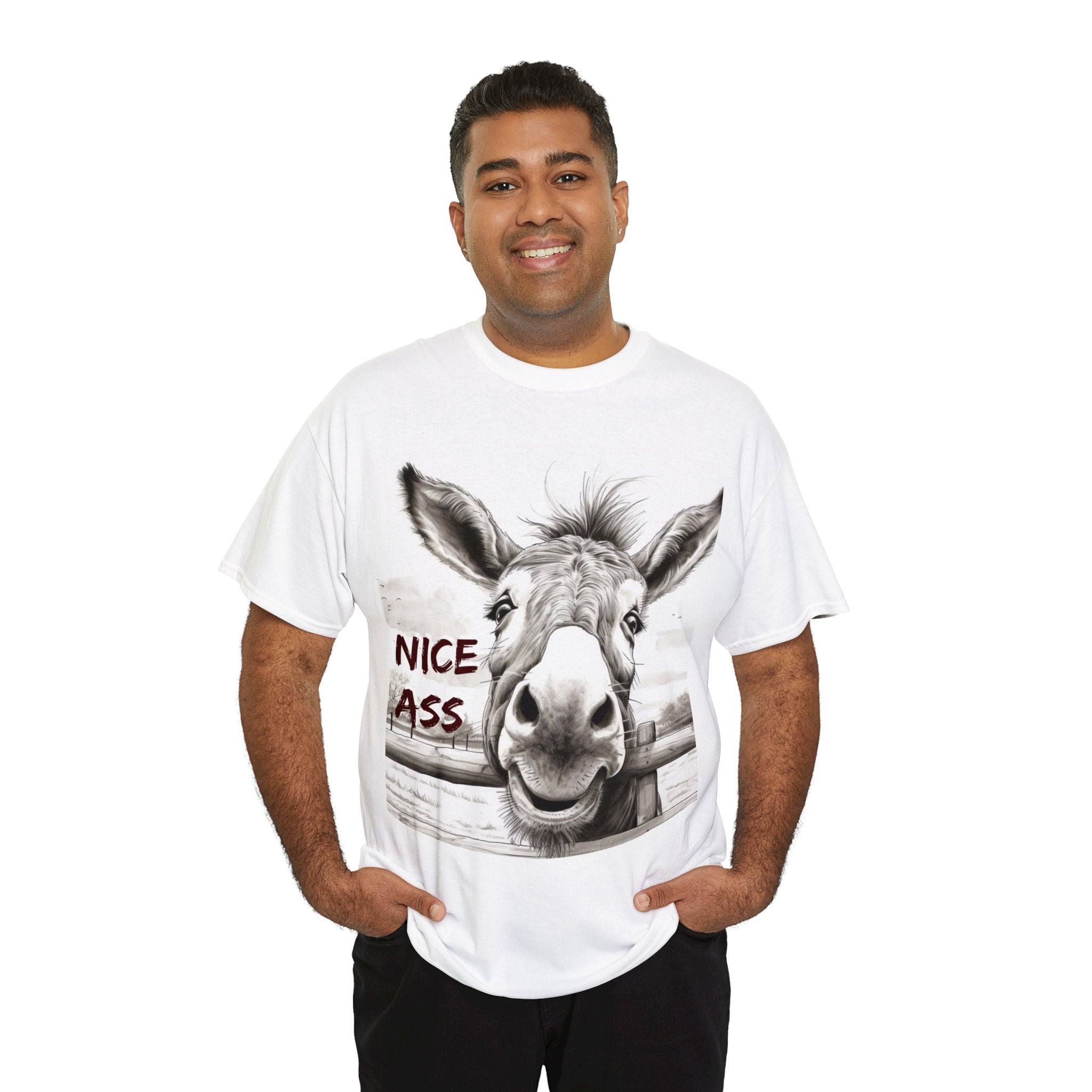 Funny Donkey 100% Cotton Unisex Heavy Tee