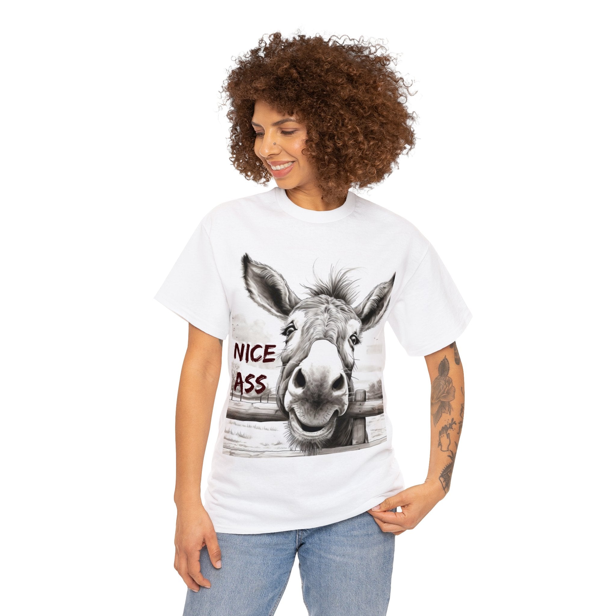 Funny Donkey 100% Cotton Unisex Heavy Tee