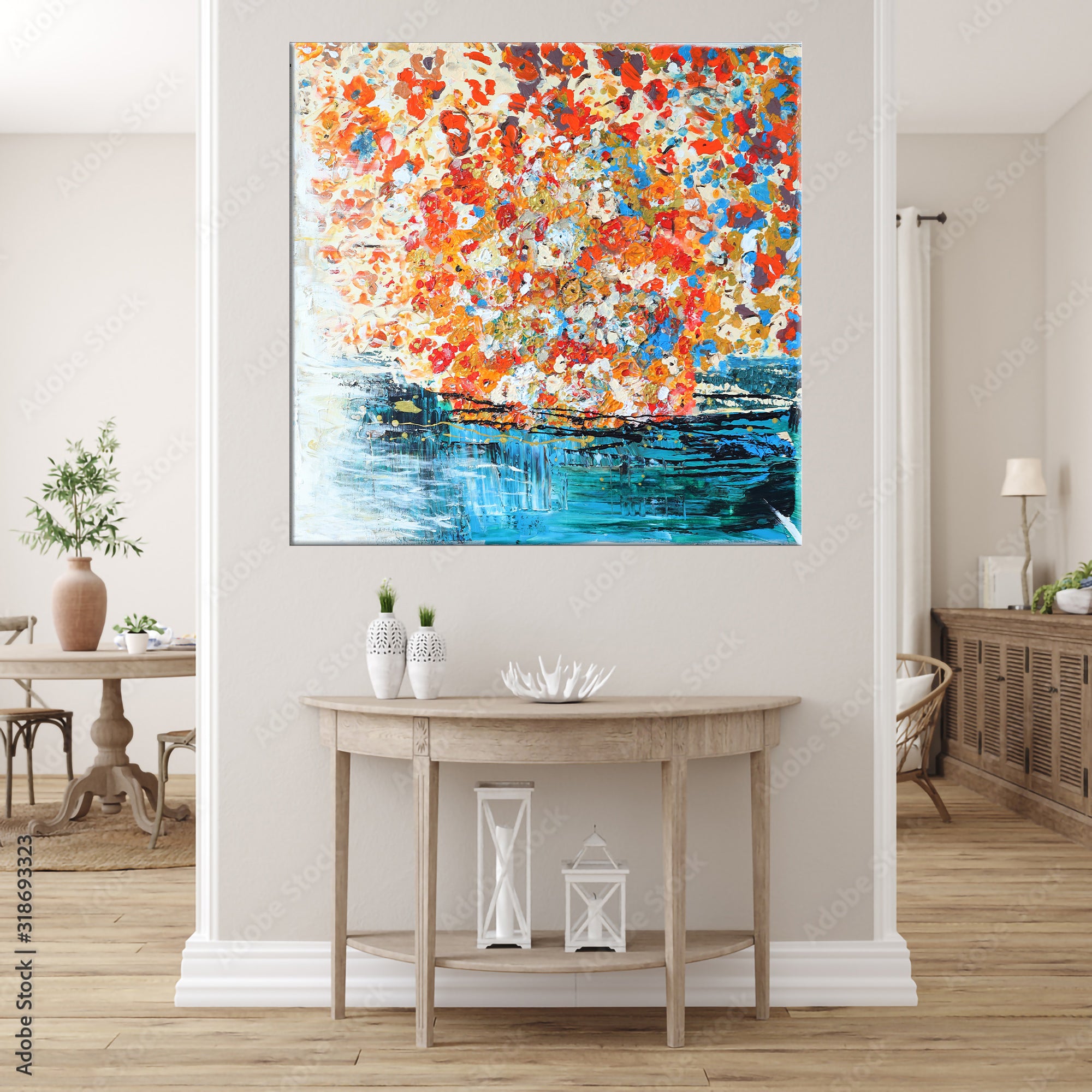 Flowers on The Water - Metal Print