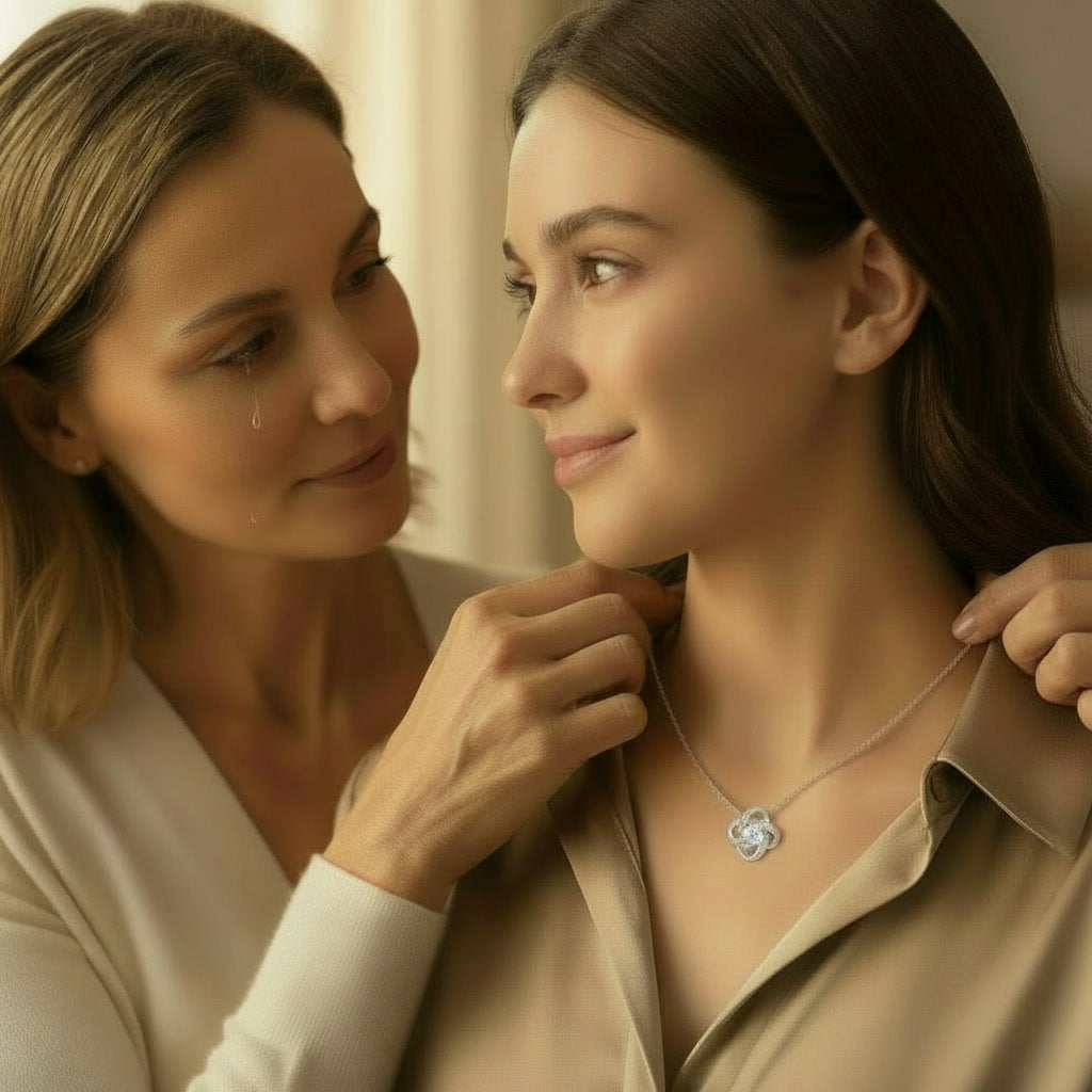 To My Daughter – My Love Will Follow You Always - Love Knot Necklace