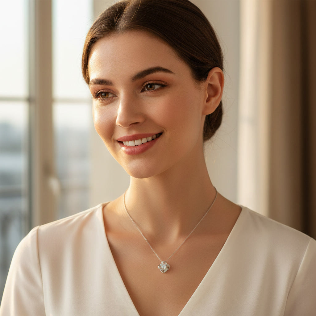 To My Daughter – My Love Will Follow You Always - Love Knot Necklace