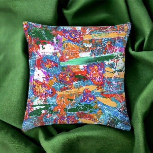 Magic Flowers - Throw Pillow