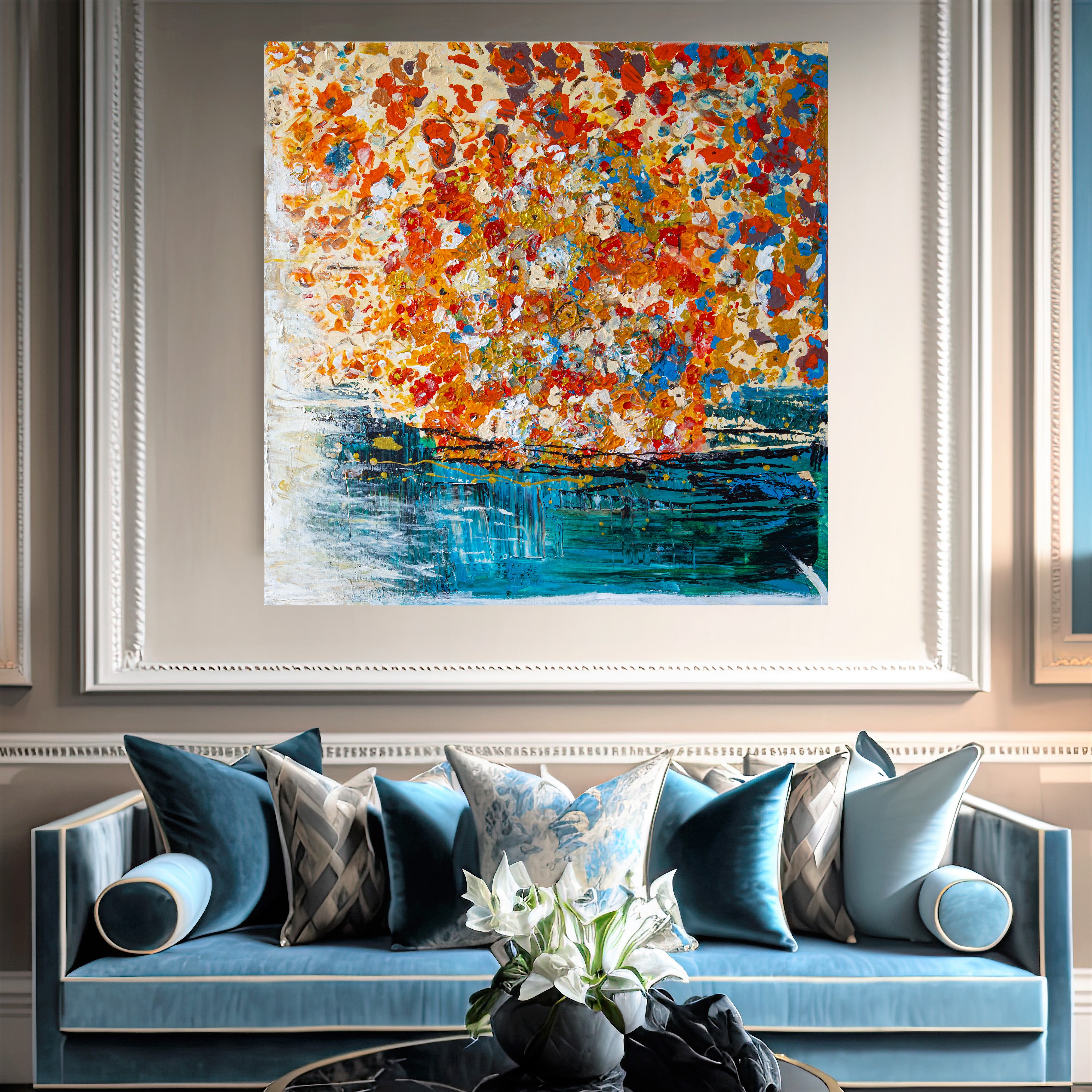 Flowers on The Water - Art Print