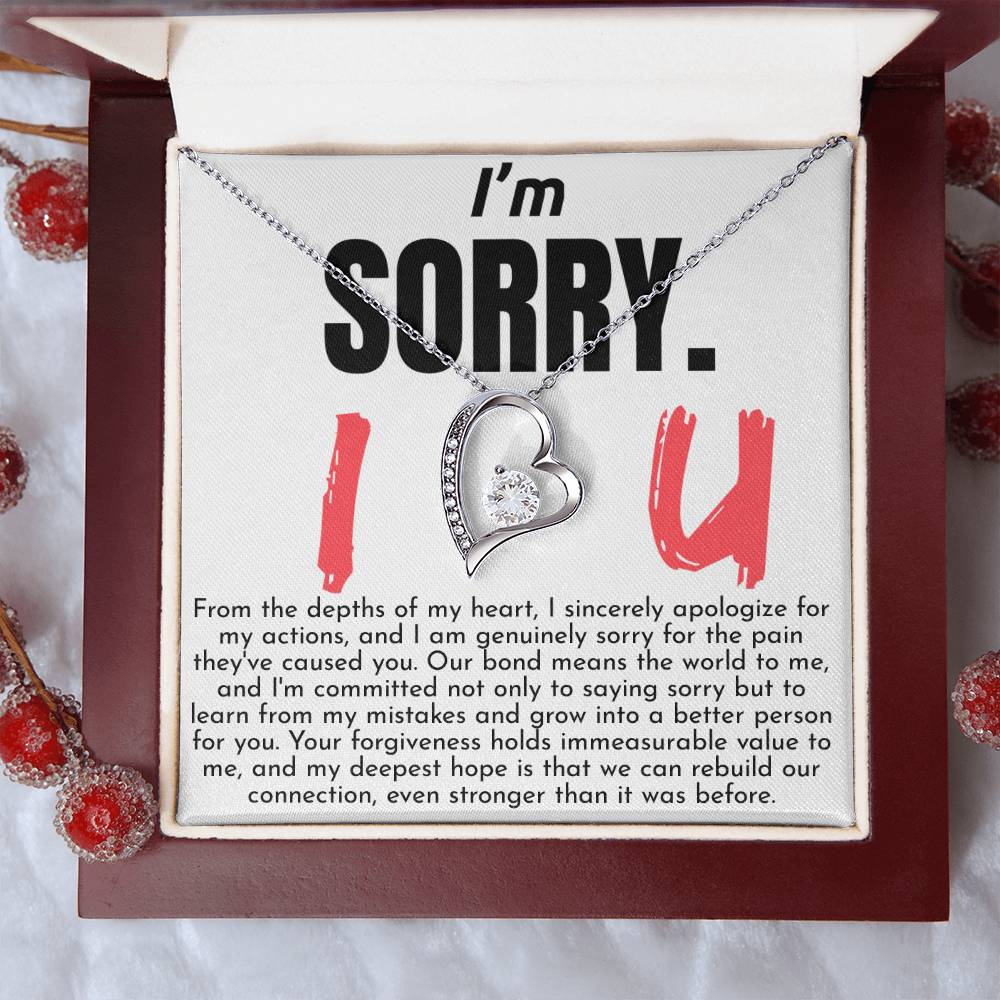 I'm Sorry. I Love You - Forever Love Necklace