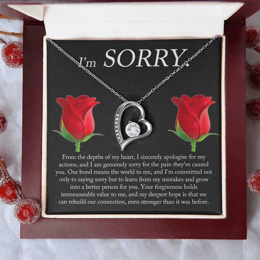 Forever Love Necklace, I'm Sorry, Roses