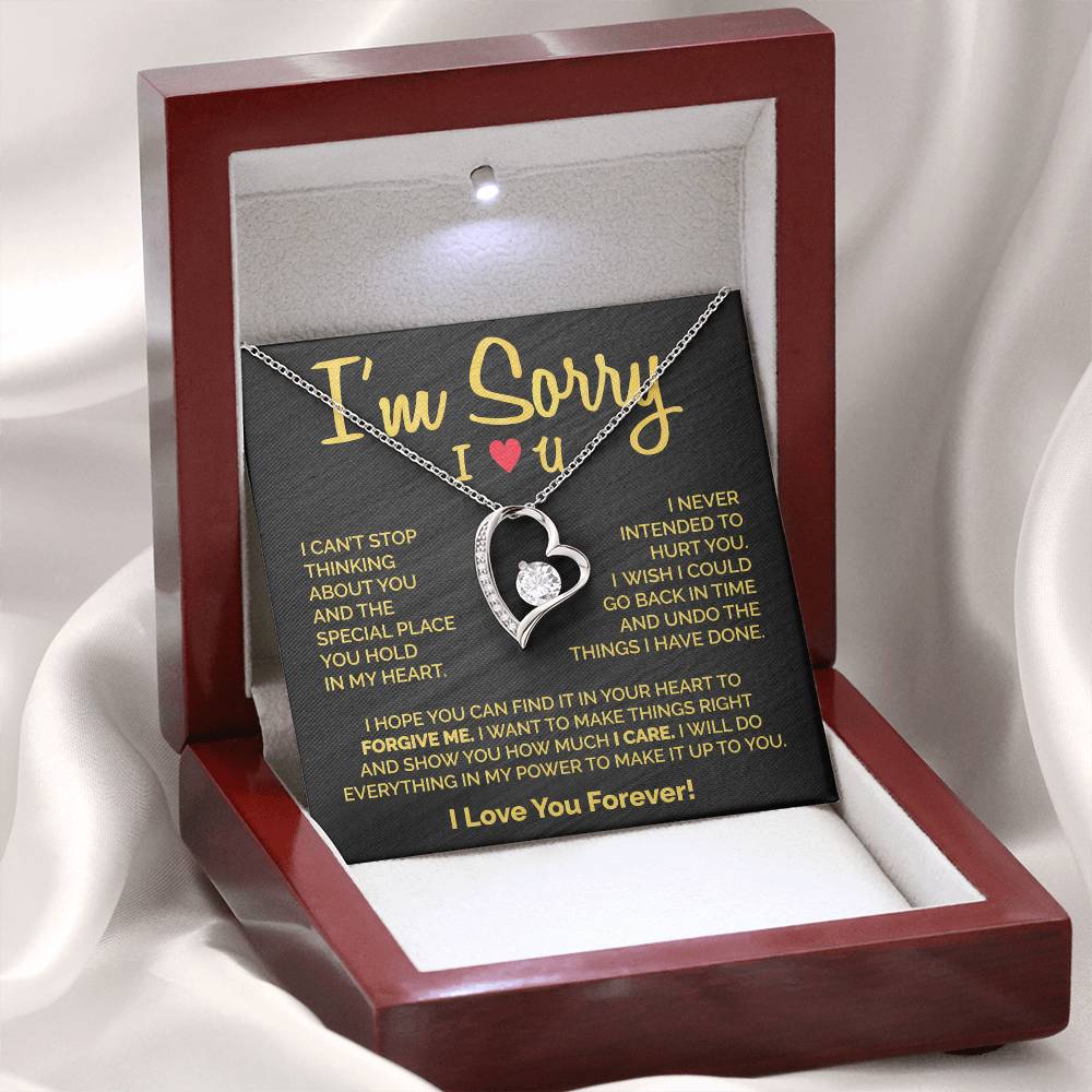 Gift for Her 'I Can't Live Without You' Forever Love Necklace