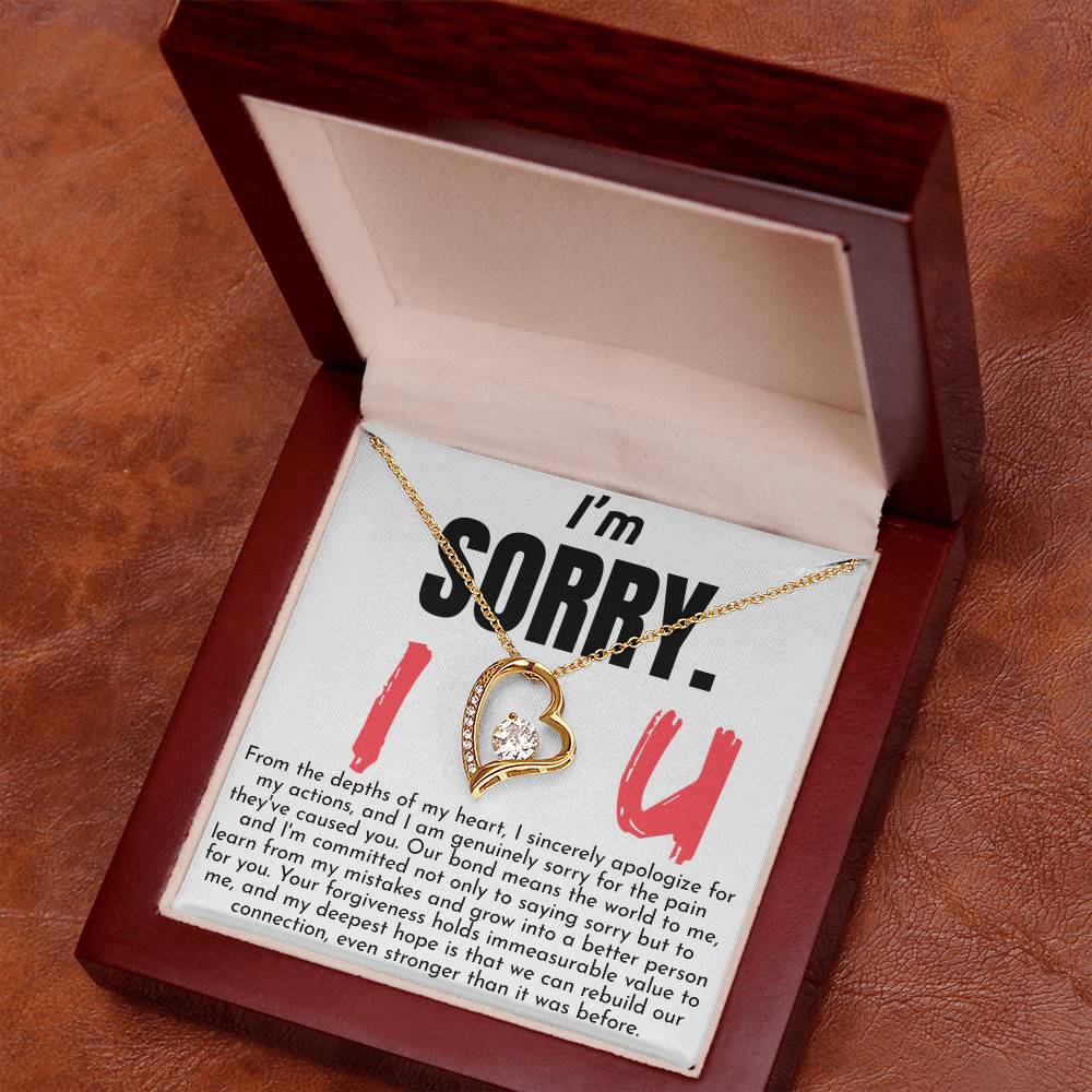 I'm Sorry. I Love You - Forever Love Necklace