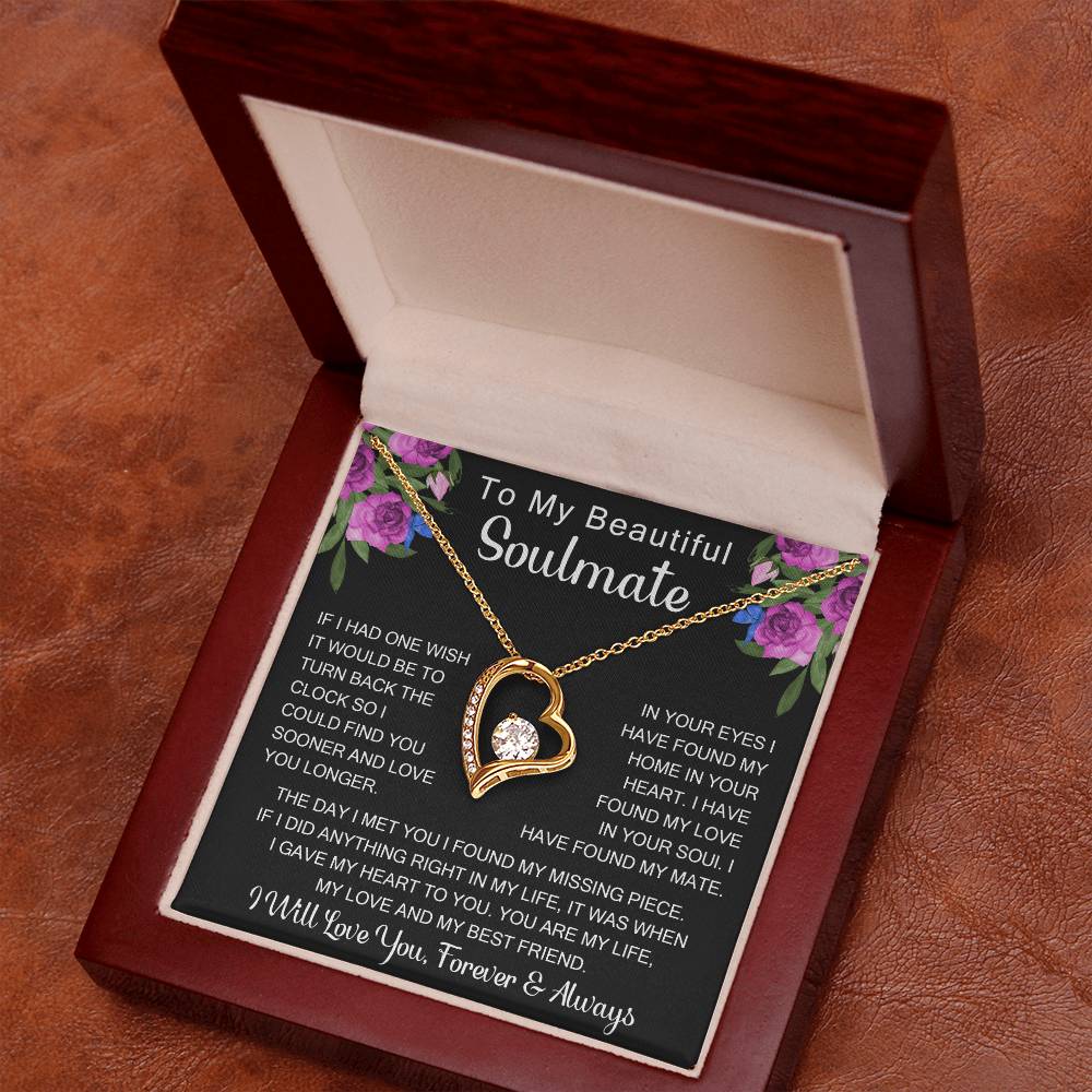 To My Beautiful Soul Mate, Forever Love Necklace