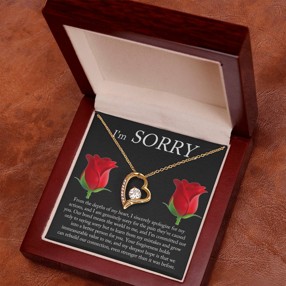 Forever Love Necklace, I'm Sorry, Roses