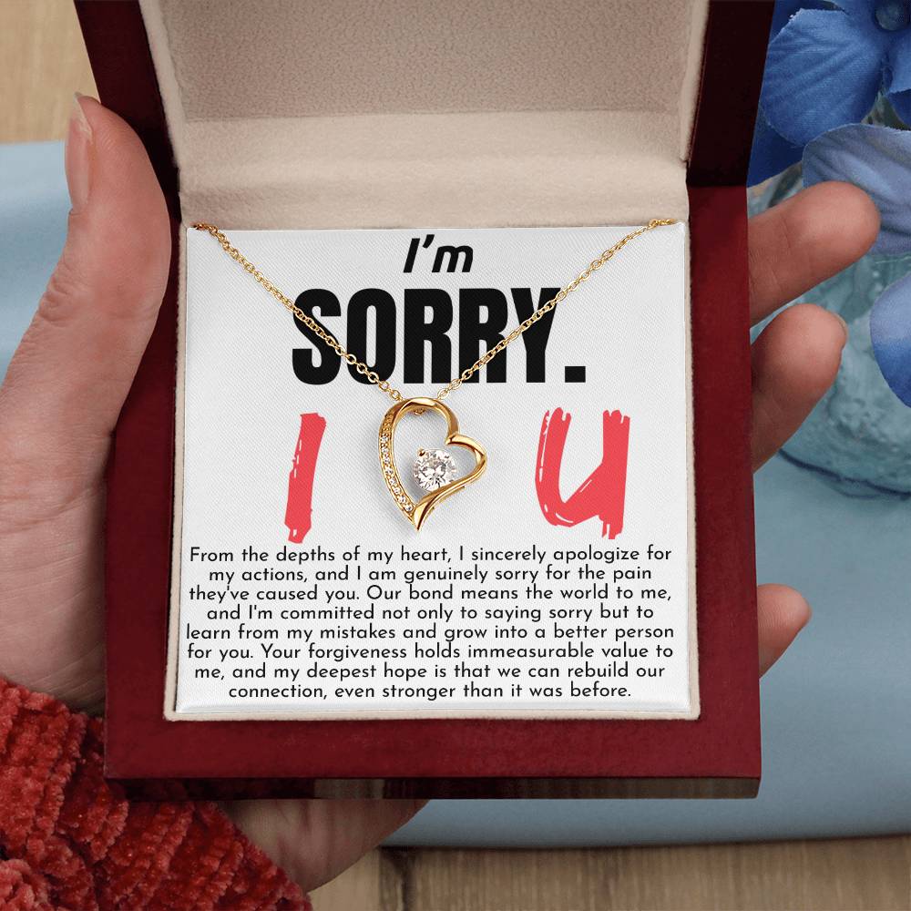 I'm Sorry. I Love You - Forever Love Necklace