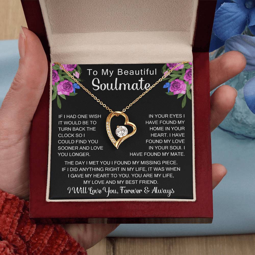 To My Beautiful Soul Mate, Forever Love Necklace