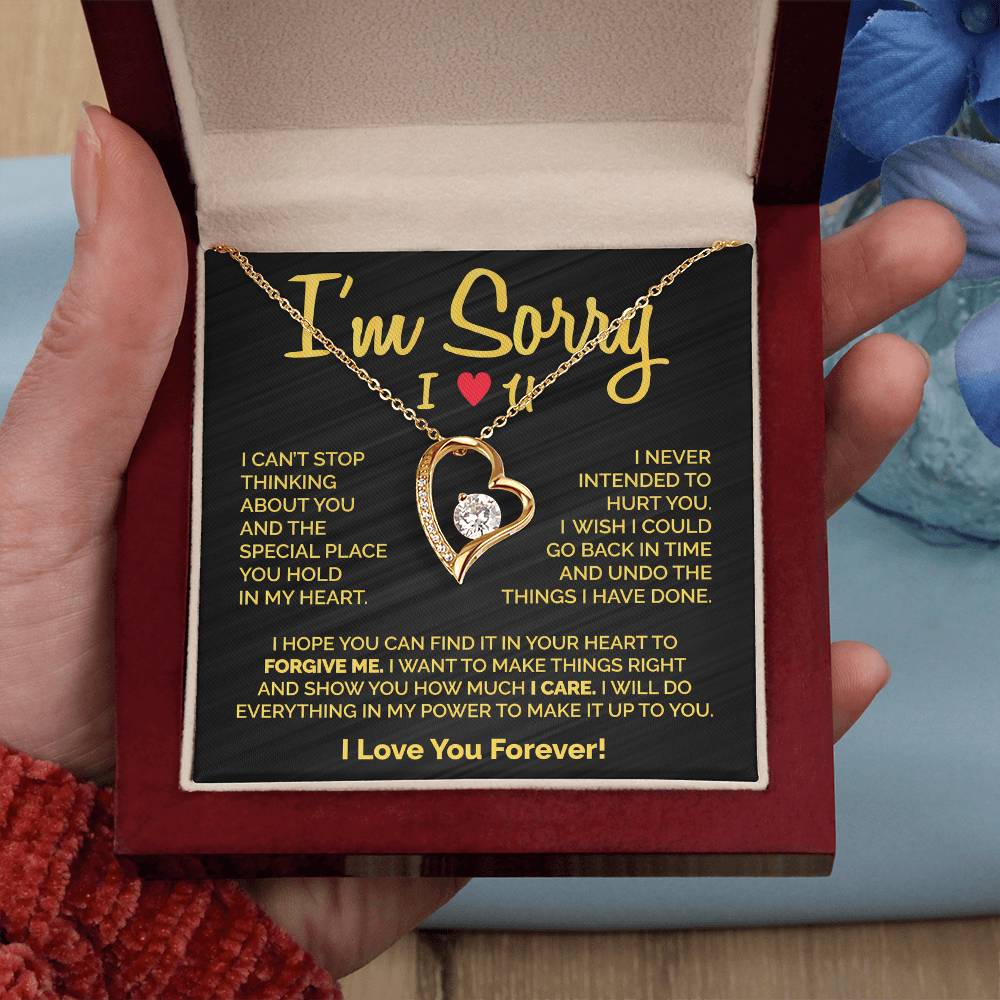 Gift for Her 'I Can't Live Without You' Forever Love Necklace