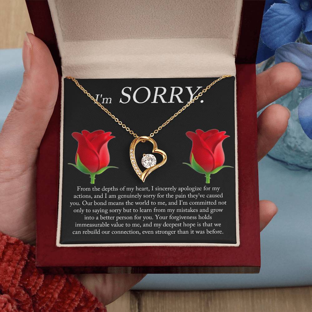 Forever Love Necklace, I'm Sorry, Roses