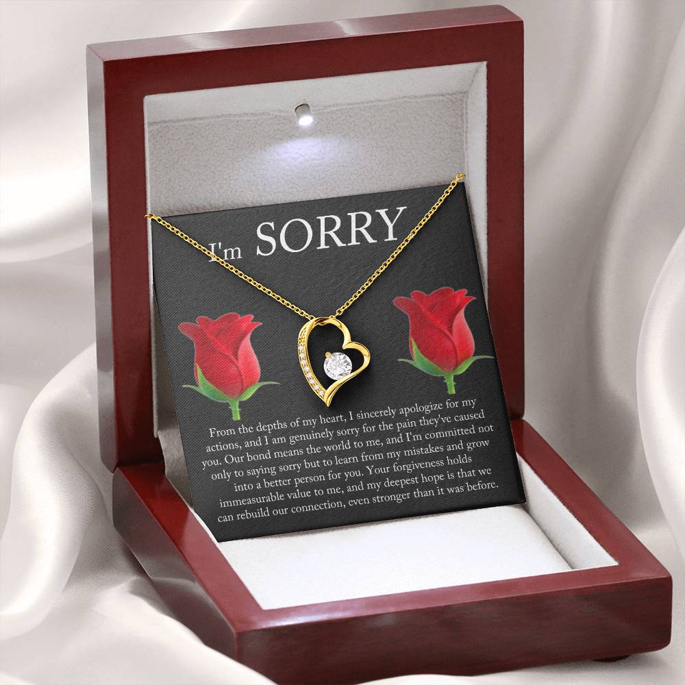 Forever Love Necklace, I'm Sorry, Roses