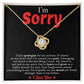 Love Knot Necklace: Truly Apologize, I Love You