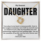 To My Dear Daughter, Your Place in My Heart - Love Knot Necklace, Dad