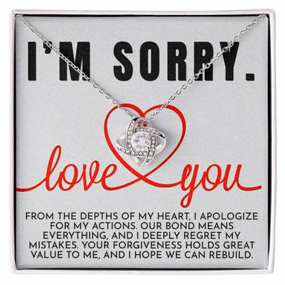 I'm Sorry For Hurting You - Love Knot Necklace