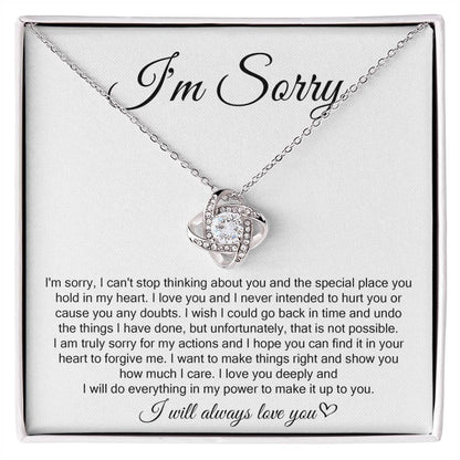 I'm Sorry, I Will Always Love You, Forever Love Necklace