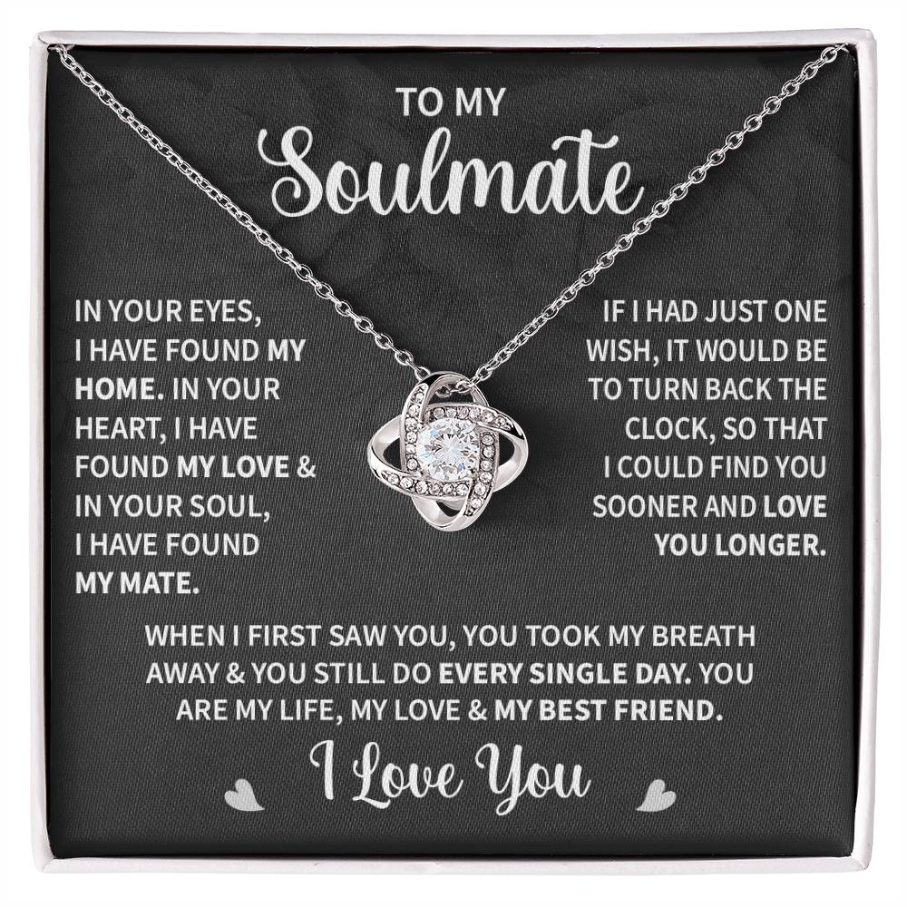 My Love, My Soulmate, Love Knot Necklace