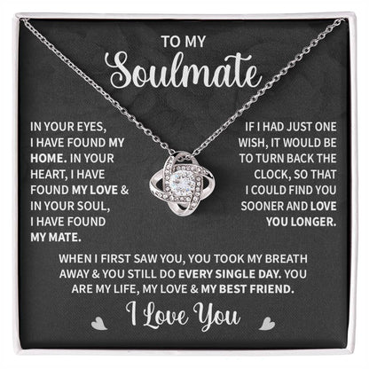 My Love, My Soulmate, Love Knot Necklace