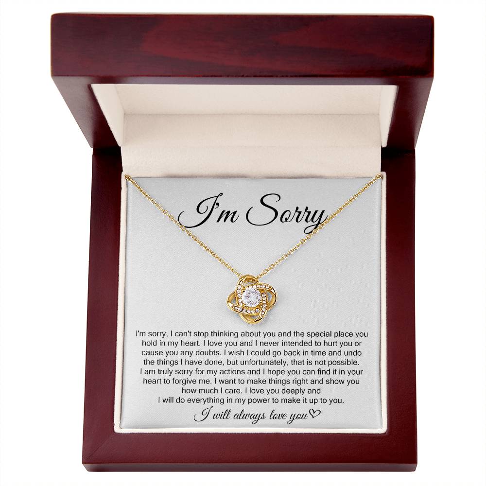 I'm Sorry, I Will Always Love You, Forever Love Necklace