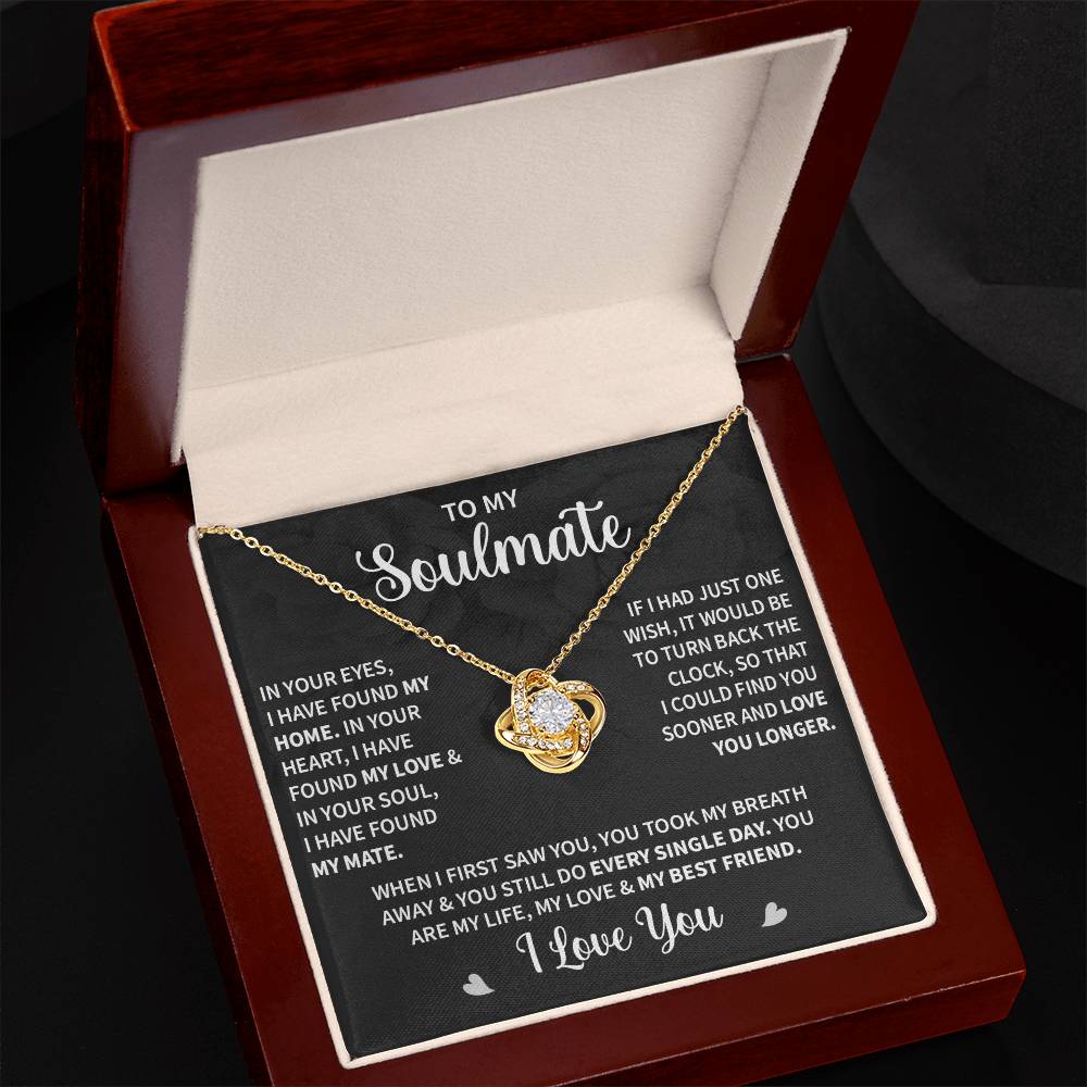 My Love, My Soulmate, Love Knot Necklace