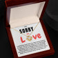 With All My Heart I Am Sorry Love Knot Necklace