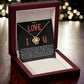 Gift for Her "I will love and protect you" Gold Knot Necklace.