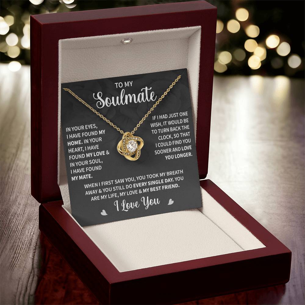 My Love, My Soulmate, Love Knot Necklace