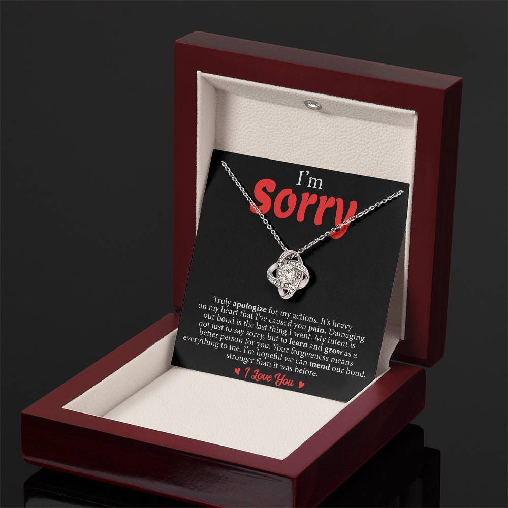 Love Knot Necklace: Truly Apologize, I Love You