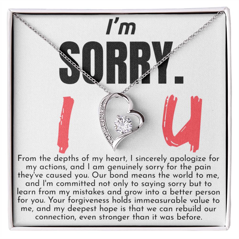 I'm Sorry. I Love You - Forever Love Necklace