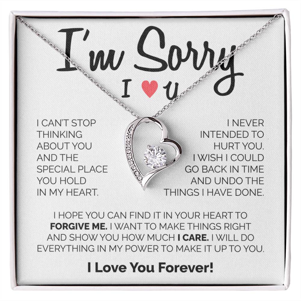 Gift for Her 'I Can't  Stop Thinking About You ' Forever Love Necklace