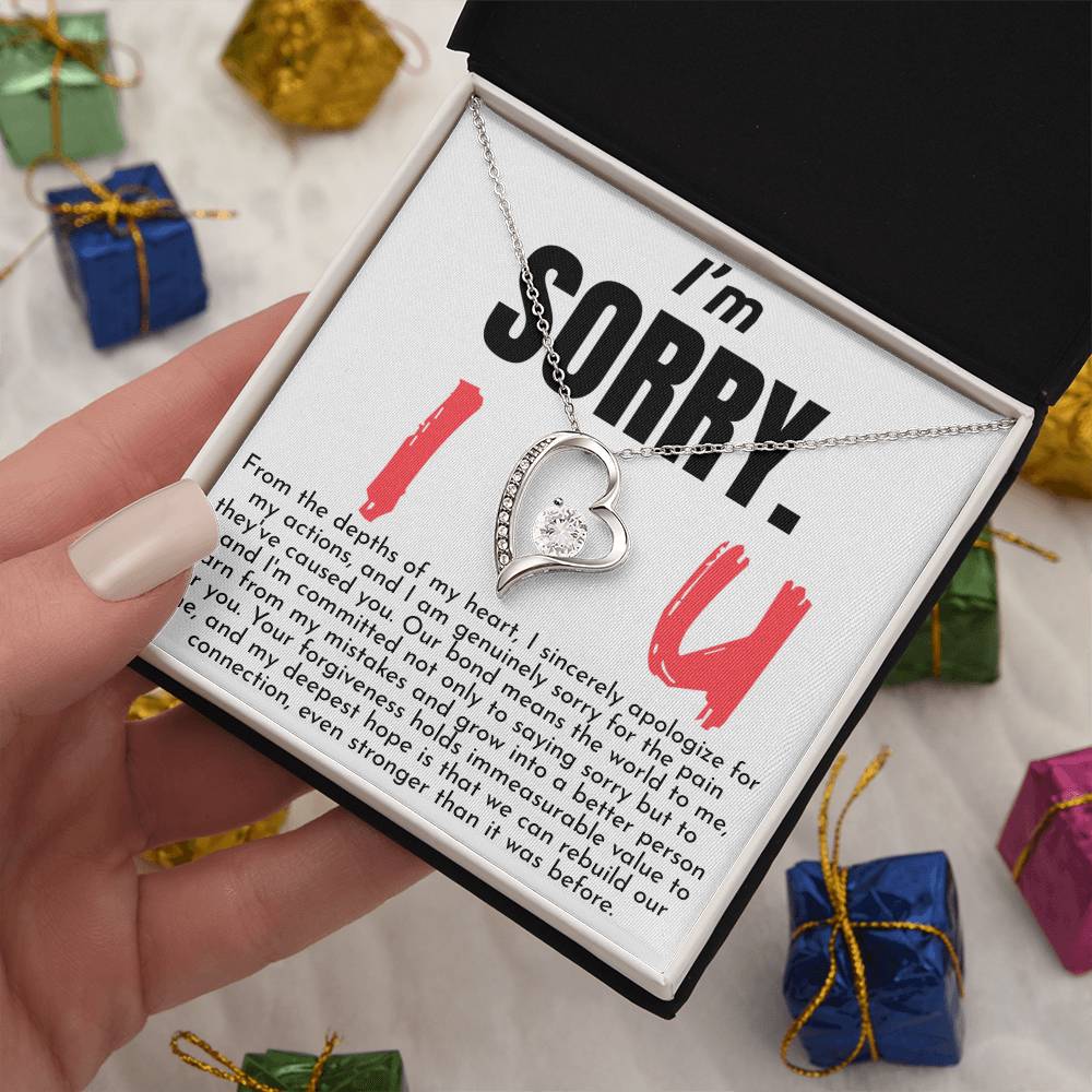 I'm Sorry. I Love You - Forever Love Necklace