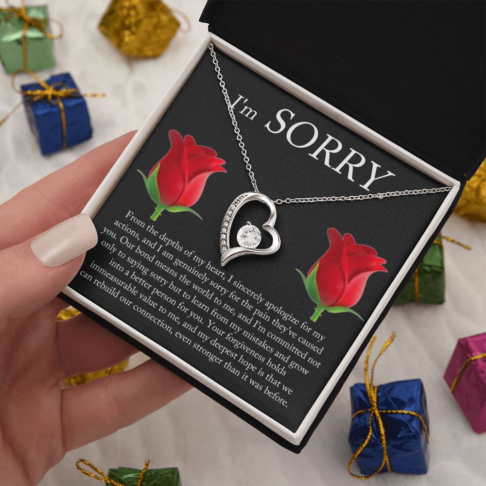 Forever Love Necklace, I'm Sorry, Roses