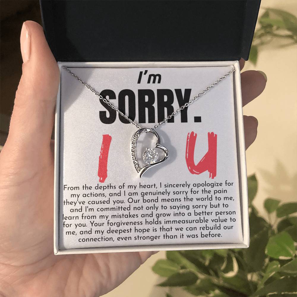 I'm Sorry. I Love You - Forever Love Necklace