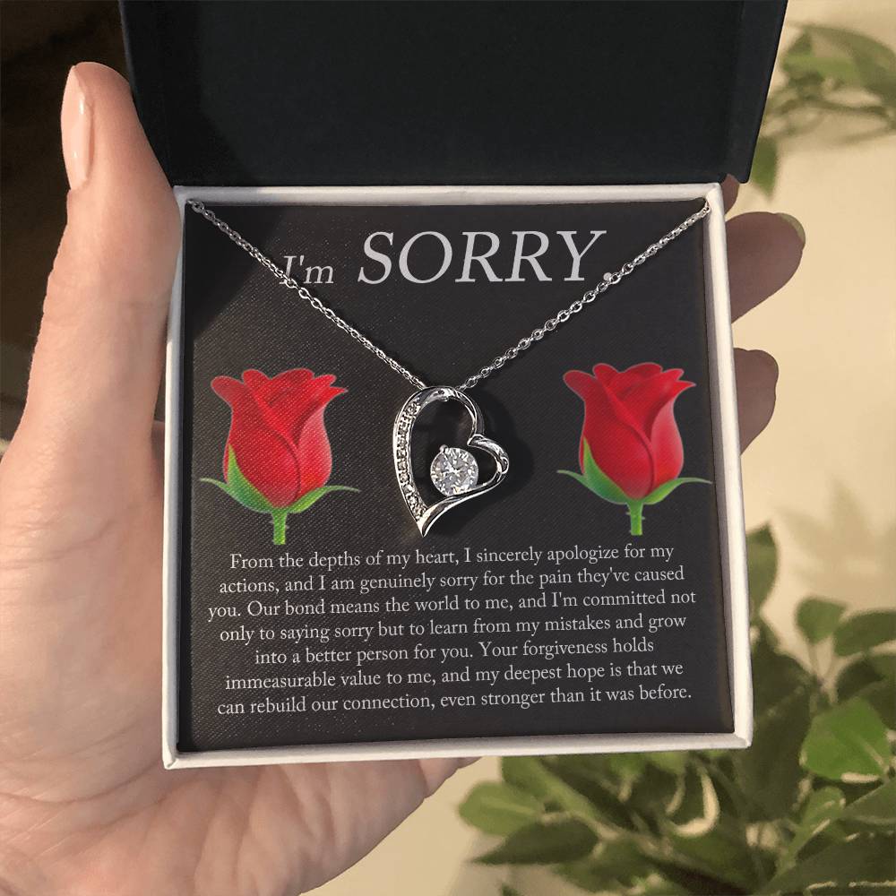 Forever Love Necklace, I'm Sorry, Roses