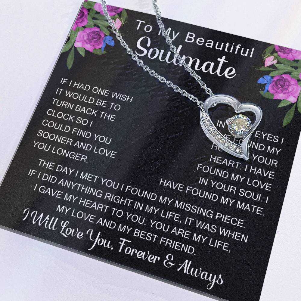 To My Beautiful Soul Mate, Forever Love Necklace