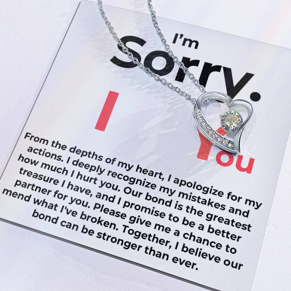 I'm Sorry. I Love You - Love Heart Necklace