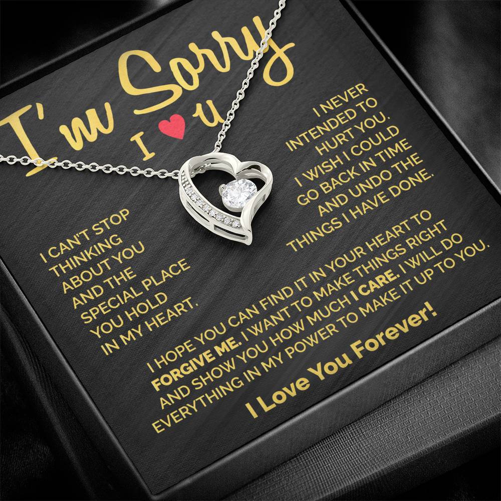 Gift for Her 'I Can't Live Without You' Forever Love Necklace