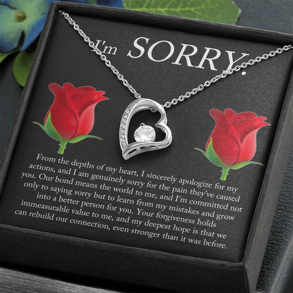 Forever Love Necklace, I'm Sorry, Roses