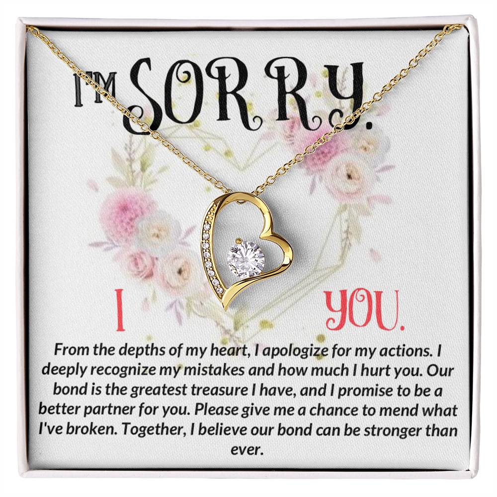 I'm Sorry. I Love You -From the depths Of My Heart Necklace